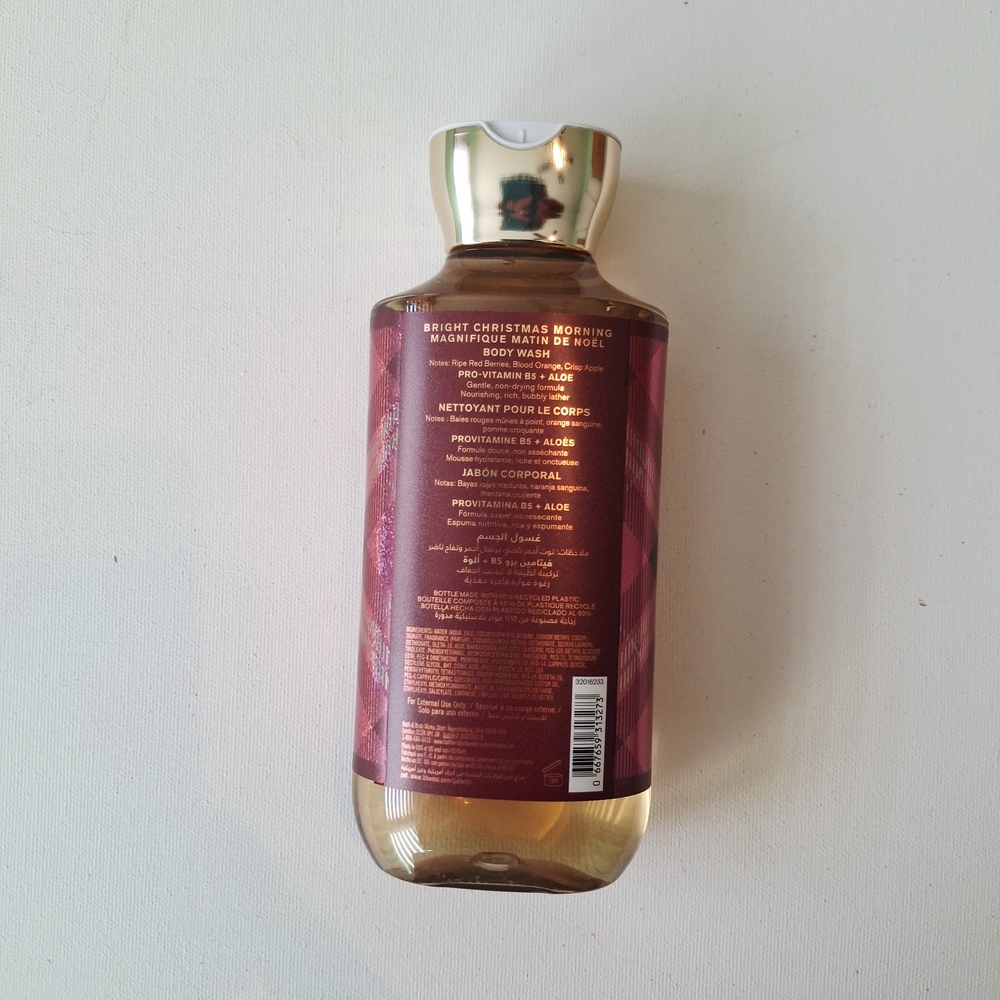 Bath & Body Works Bright Christmas Morning Body Wash - Pink and Gold - Picture 2 of 2